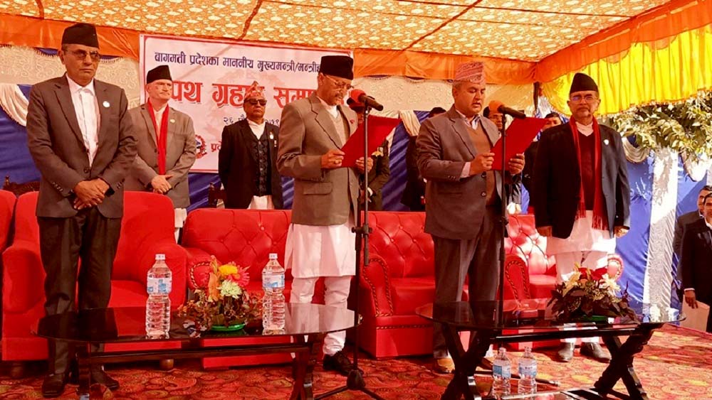 १३ मन्त्रालयको जिम्मेवारी सम्हाल्दै बाग्मती प्रदेशका मुख्यमन्त्री जम्मकट्टेल
