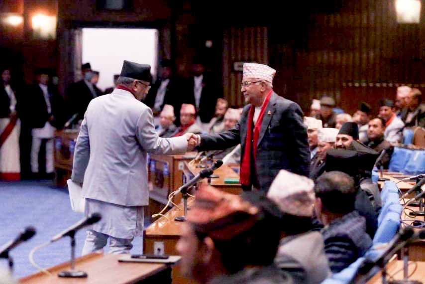 प्रधानमन्त्री प्रचण्डले विश्वासको मत माग्दा संसदमा जे देखियो…[तस्बिर]