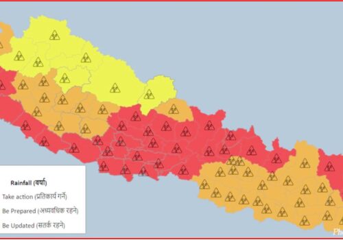 मनसुनी रेखा नेपाल नजिक : धादिङ रेड जोनमा,दुई दिनसम्म अधिकांश स्थानमा वर्षा