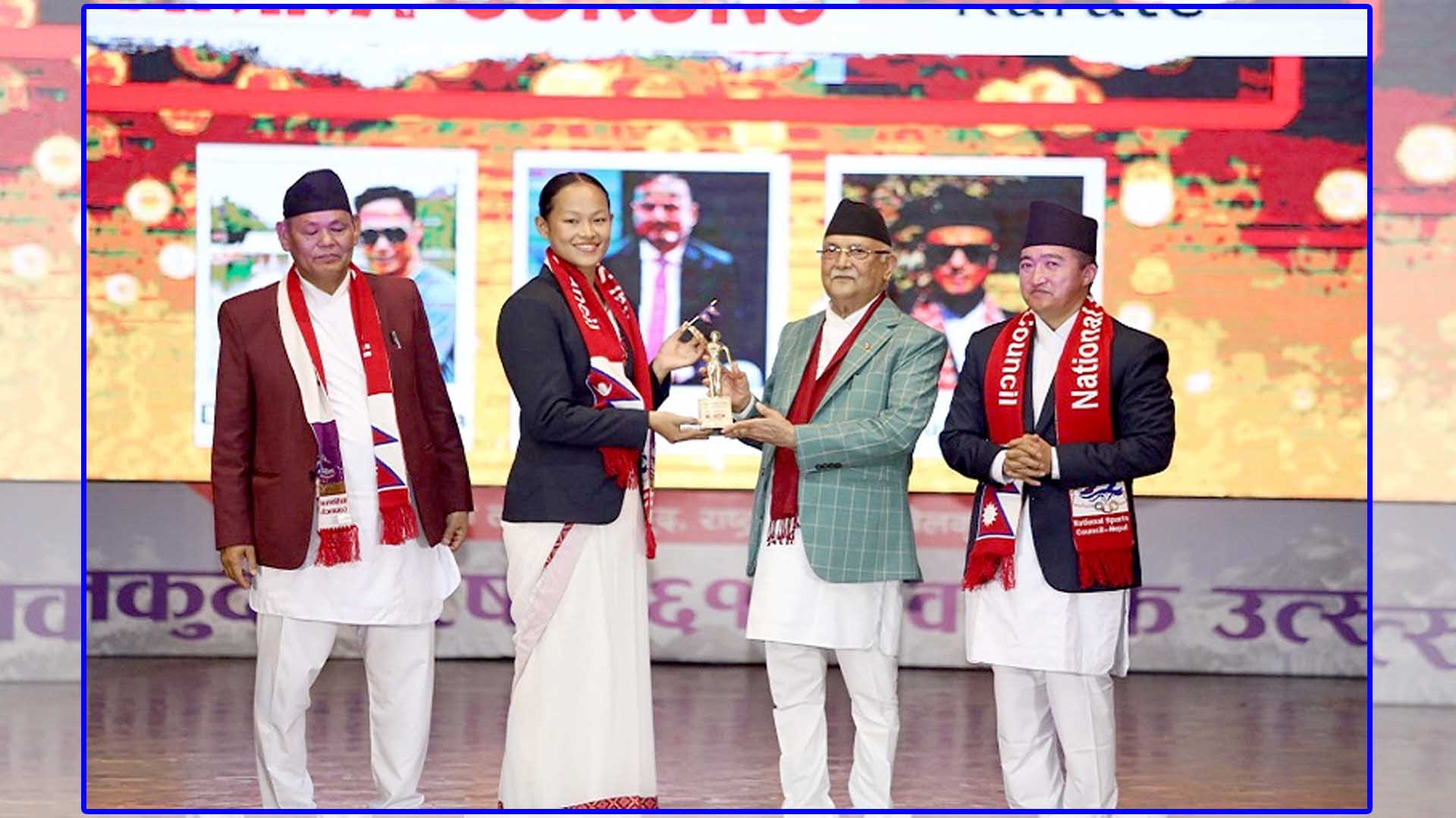 धादिङकी एरिका गुरूङ राखेपको वर्ष उत्कृष्ट खेलाडी